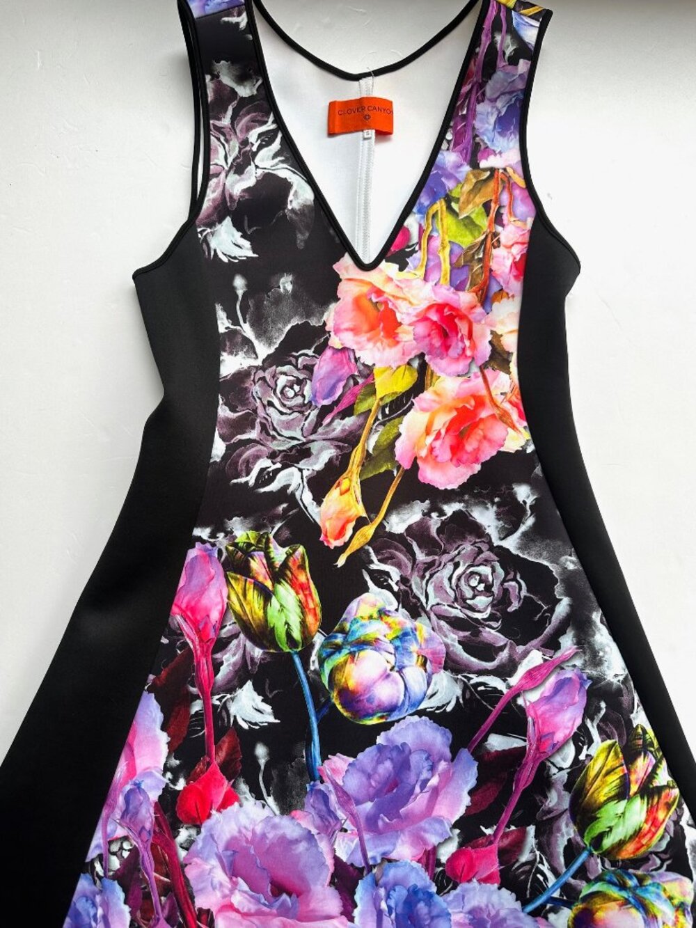 Clover Canyon Scuba Mini Fit and Flare Dress S